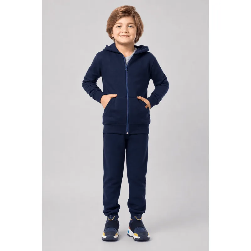 Calça jogger básica infantil menino em moletom Brandili - 14