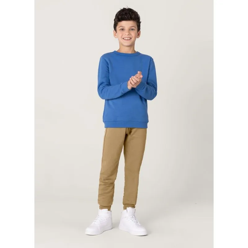 Calça Jogger Básica Infantil Menino Em Moletinho Brandili - 16