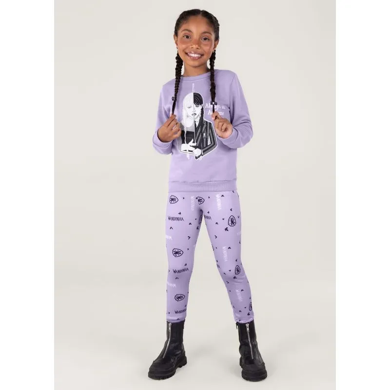Conjunto Molecotton Wandinha Infantil Menina Brandili - 8
