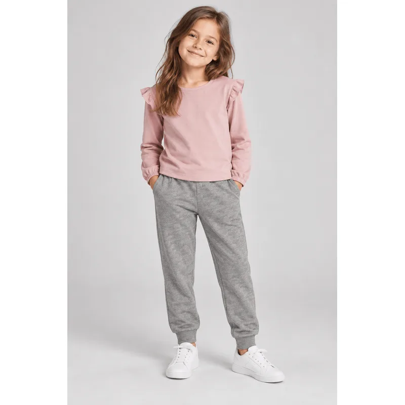 Calça Jogger Básica Infantil Menina Em Moletom Brandili - 6