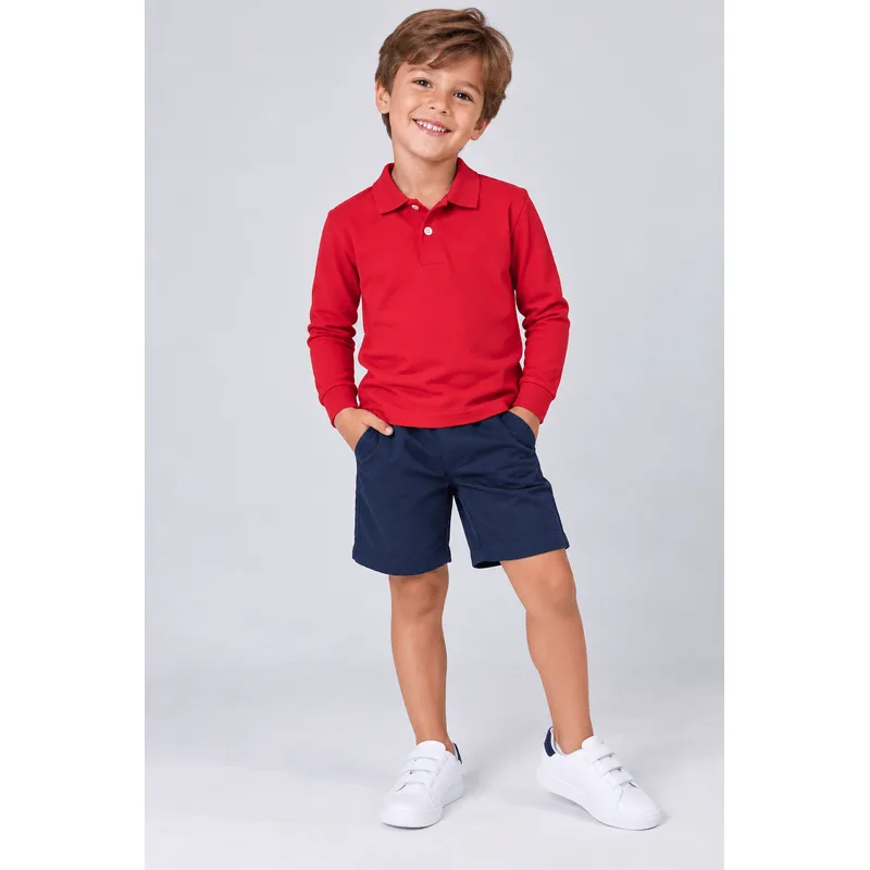 Camisa polo infantil menino em malha Brandili - 16