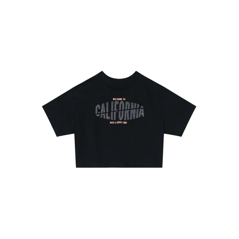 Blusa cropped em malha infantil menina Young Class - 14