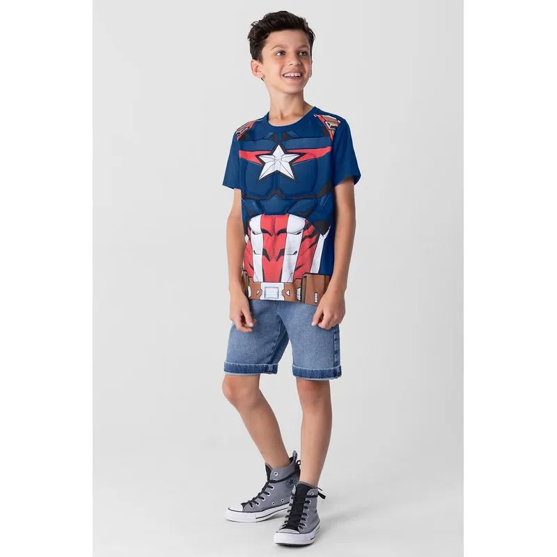 Camiseta Marvel Avengers infantil menino Brandili - 6