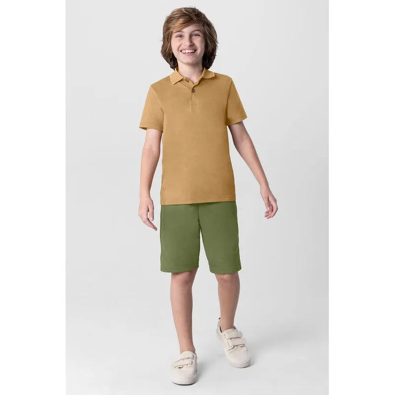Camisa polo infantil menino em meia malha Brandili - 3