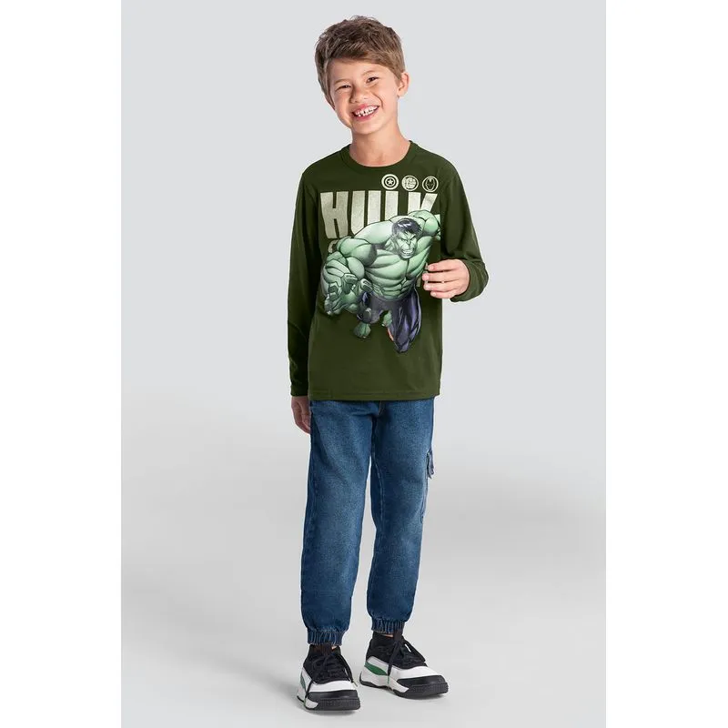 Camiseta infantil menino em malha Os Vingadores Brandili - 6