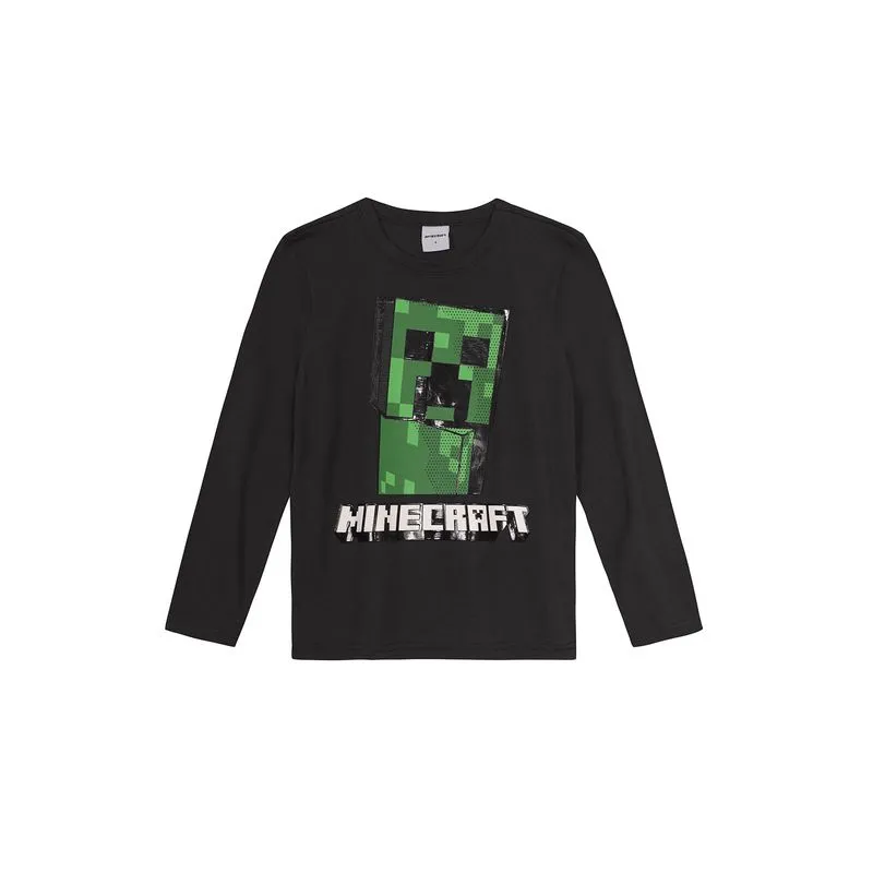 Camiseta infantil menino Minecraft em gel Brandili - 14