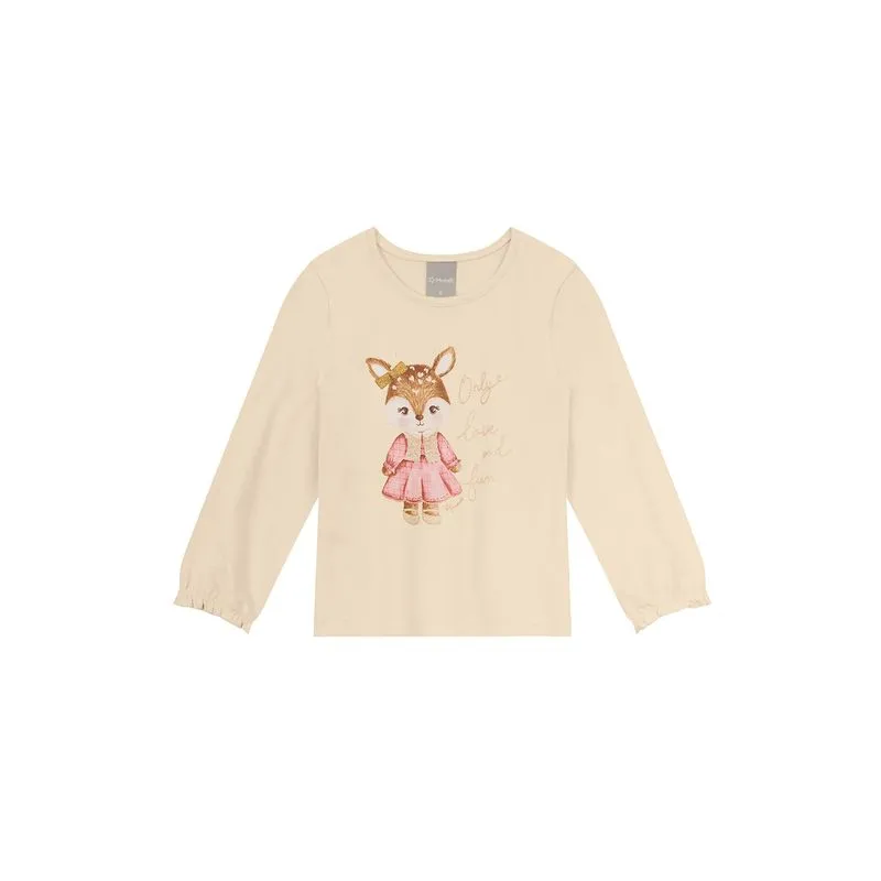 Blusa infantil menina de cervo Mundi - 3