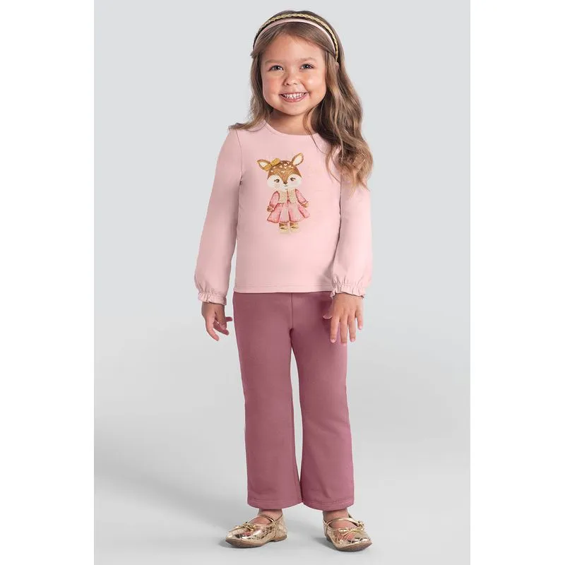 Blusa infantil menina de cervo Mundi - 1