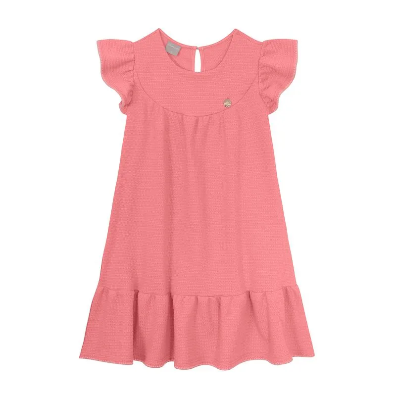 Vestido infantil menina com babado Mundi - 4