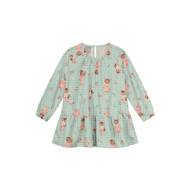 Vestido infantil menina de bichinhos Mundi - 2