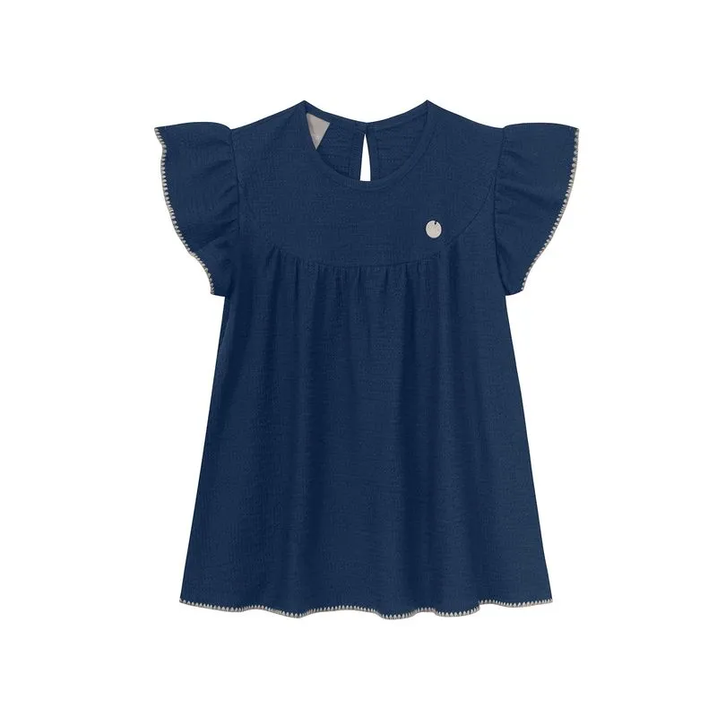 Blusa infantil menina com babado Mundi - 6