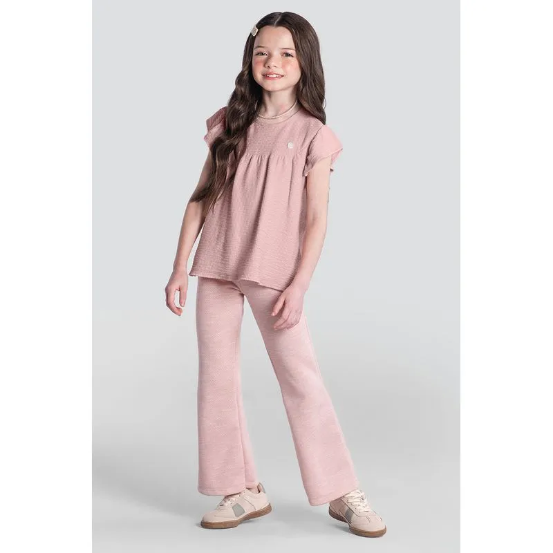 Blusa infantil menina com babado Mundi - 4