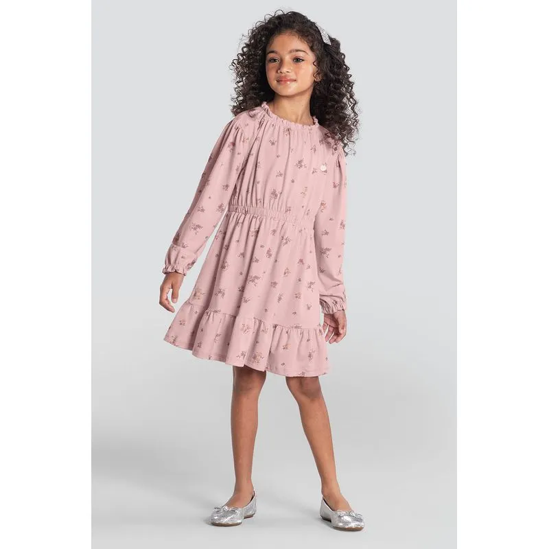 Vestido infantil menina floral elegante Mundi - 4