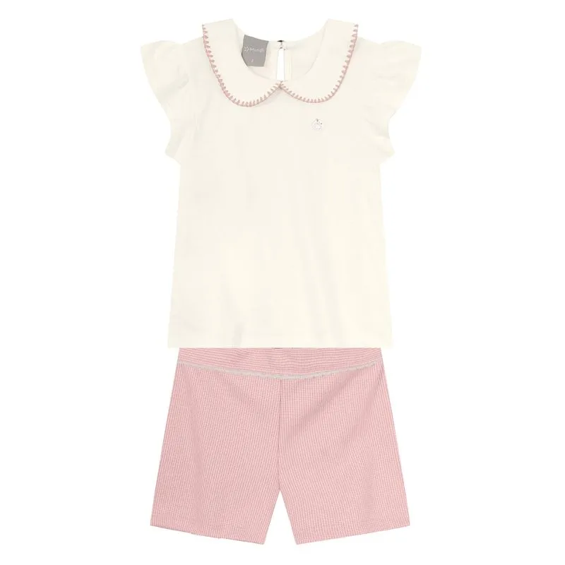 Conjunto infantil menina com babado Mundi - 2