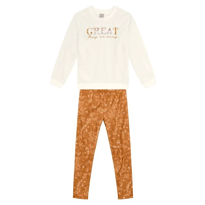 Conjunto infantil menina com paetê Mundi - 16