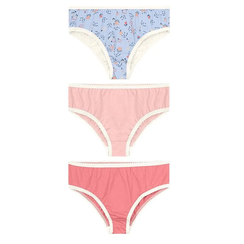 Kit infantil menina 3 calcinhas florida Brandili - GG