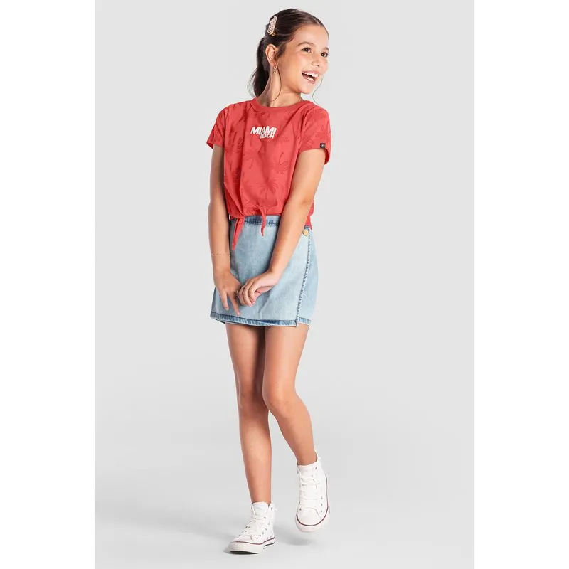 Blusa cropped teen menina de coqueiros Brandili Young - 14
