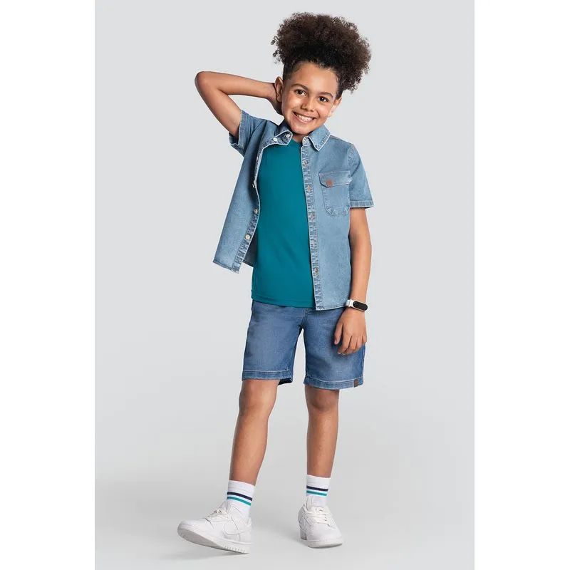 Bermuda infantil menino em jeans Brandili - 4