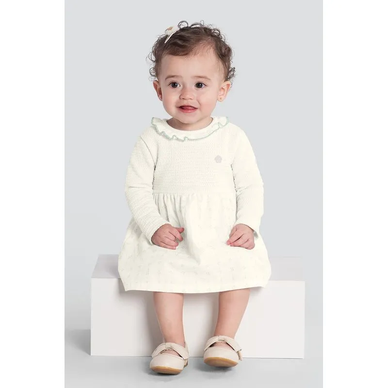 Vestido bebê menina texturizado Mundi - M