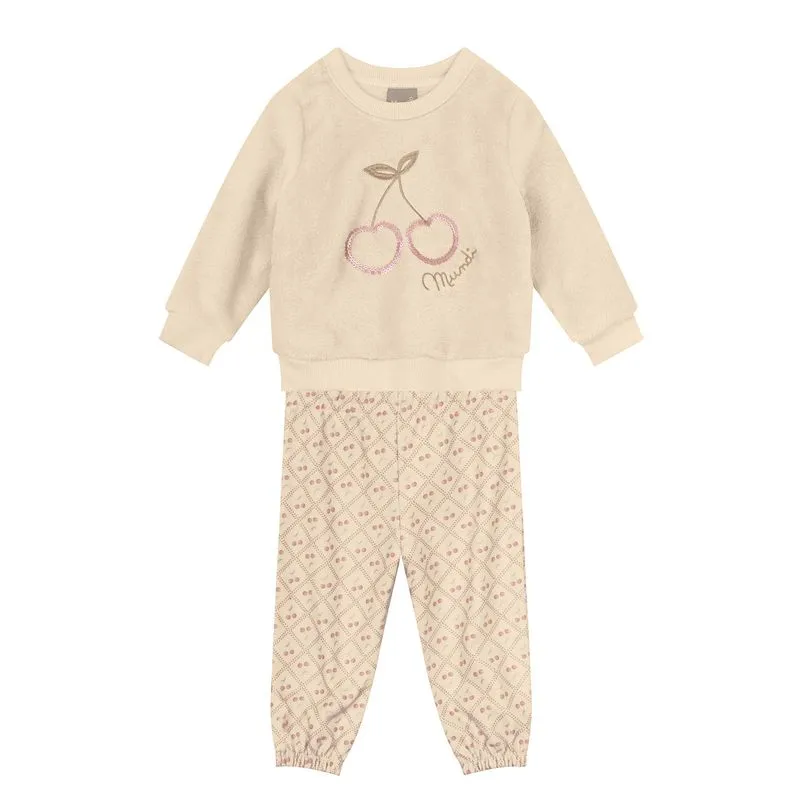 Conjunto infantil menina de cereja brilhante Mundi - P