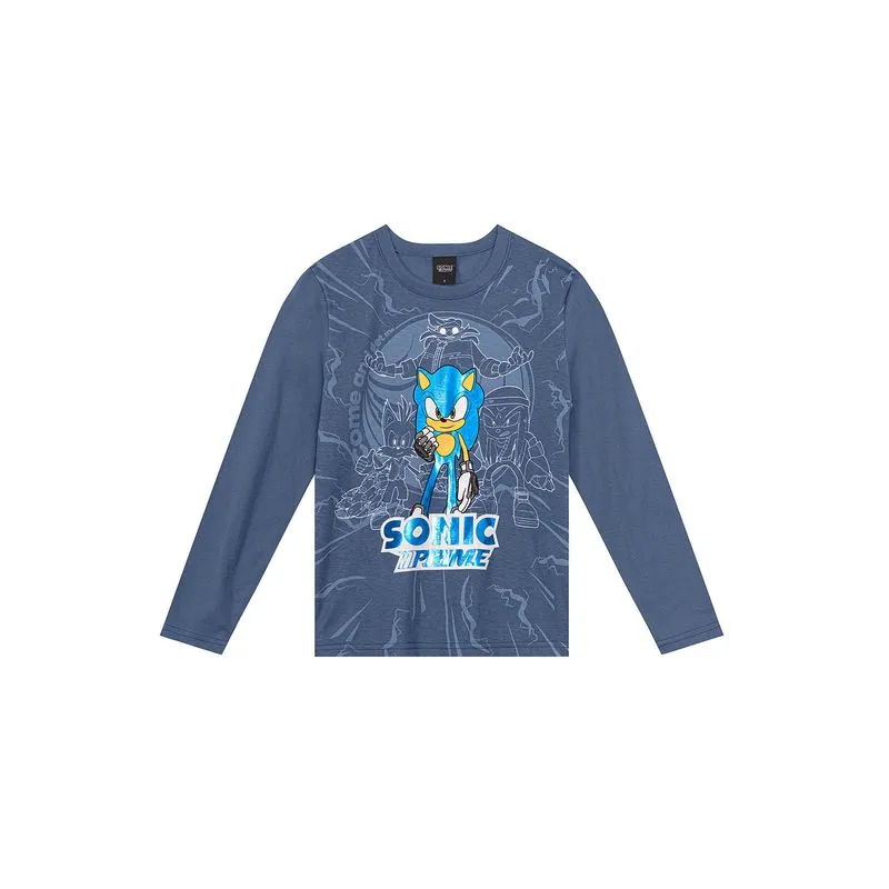 Camiseta infantil menino Sonic Brandili - 6