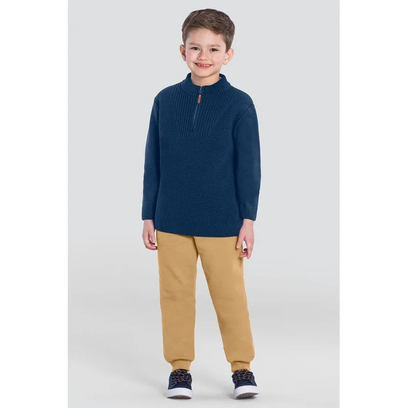 Suéter infantil menino texturizado Mundi - 6