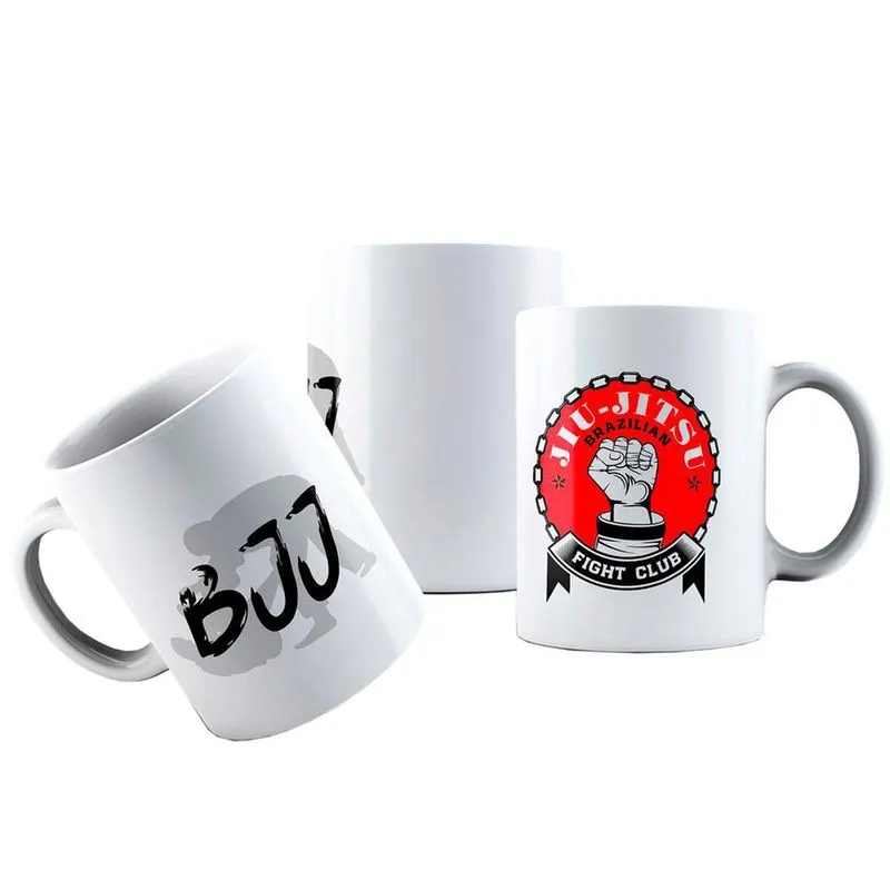 Caneca Cerâmica Bjj Jiu Jitsu Brasileiro Clube Academia Luta