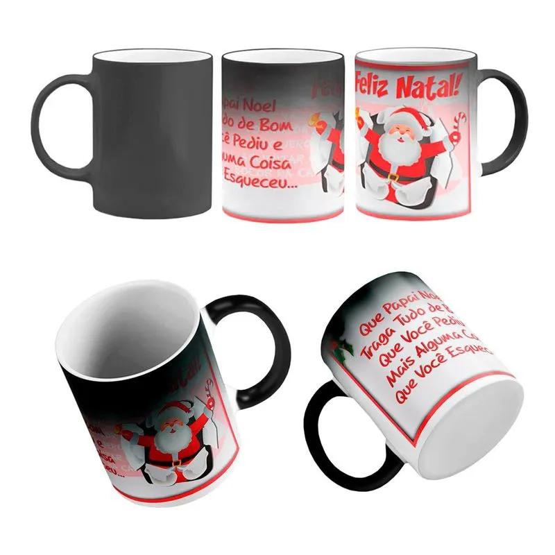 Caneca Mágica Engraçada Para Presente Frase Papai Noel