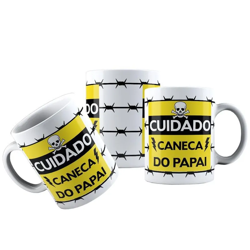 Caneca Cerâmica Cuidado Caneca Do Papai Presente Engraçado