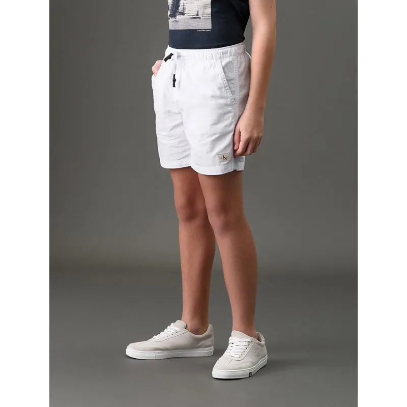 Bermuda Menino Color Curta Paper Calvin Klein - Branco Bermuda Menino Color Curta Paper Calvin Klein Branco 6