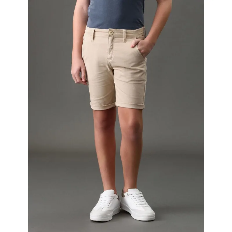 Bermuda Infantil Color Chino Barra Virada Calvin Klein - Caqui Claro Bermuda Infantil Color Chino Barra Virada Calvin Klein Caqui Claro 8