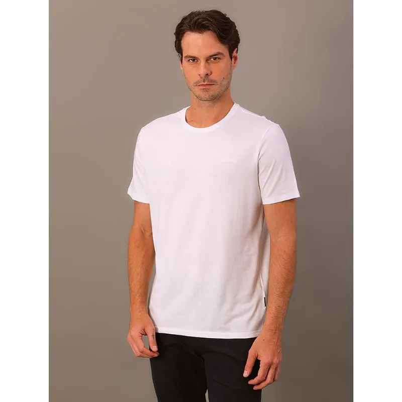 Camiseta Masculina Gola Careca Solid Liquid - Branco Camiseta Masculina Gola Careca Solid Liquid Branco Ggg