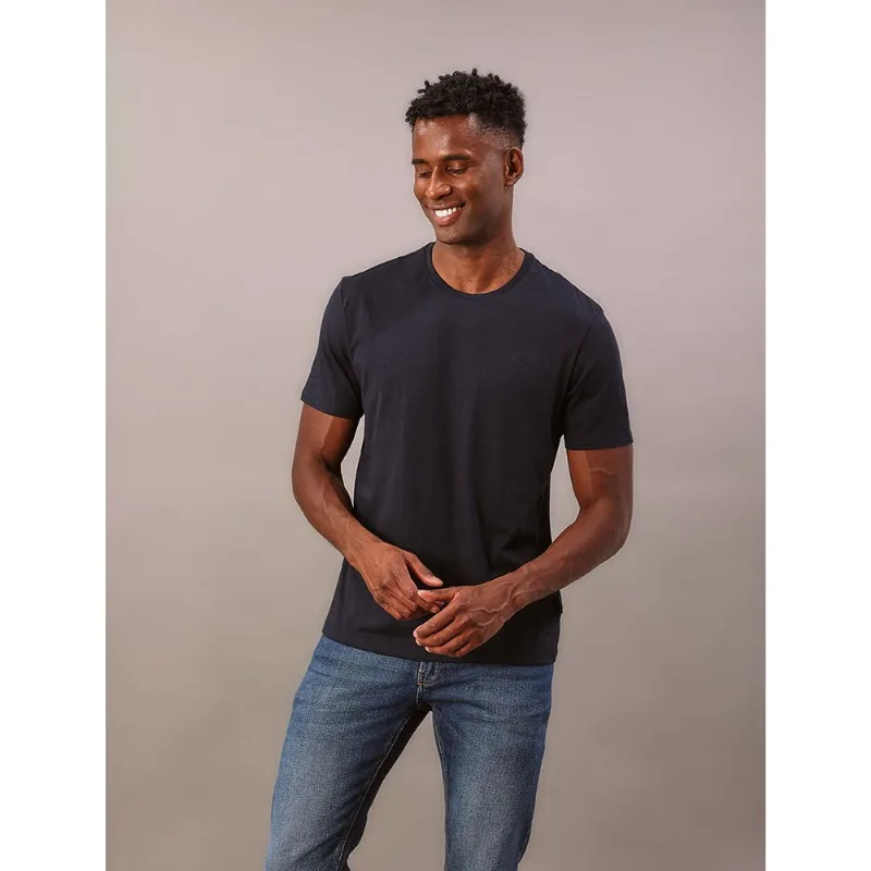 Camiseta Masculina Gola Careca Solid Liquid - Marinho Camiseta Masculina Gola Careca Solid Liquid Marinho m