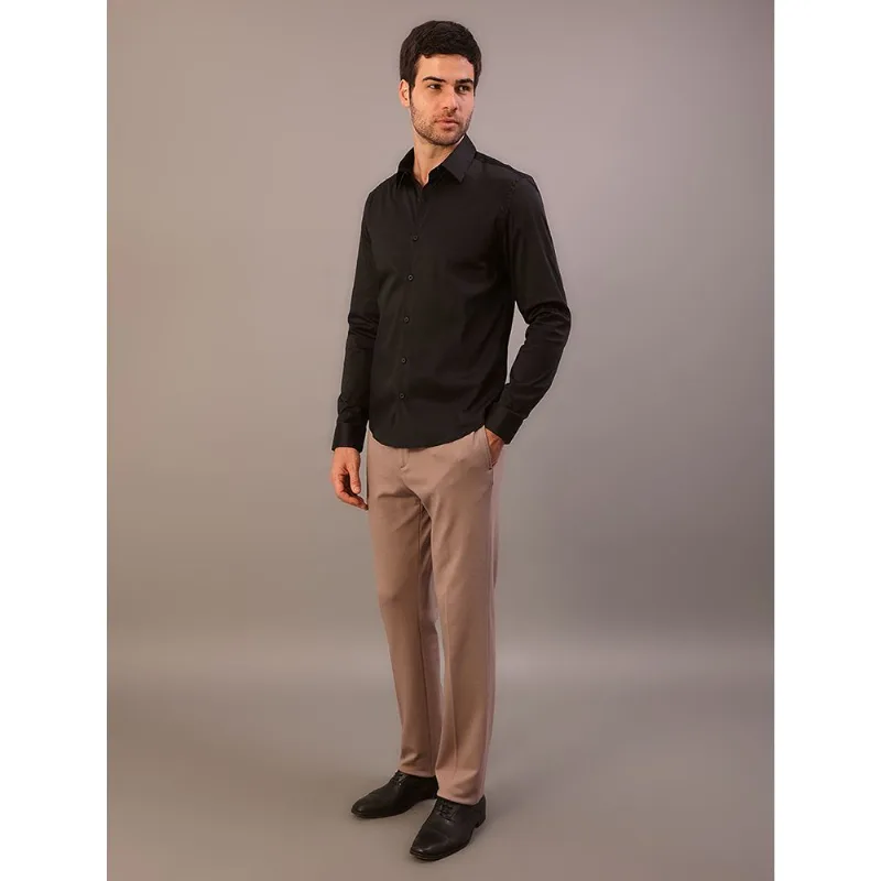 Camisa Masculina Manga Longa Slim Básica - Preto Camisa Masculina Manga Longa Slim Básica Preto 4