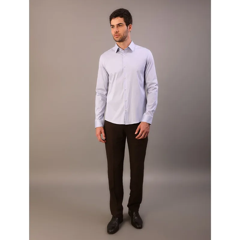 Camisa Masculina Manga Longa Slim Básica - Azul Claro Camisa Masculina Manga Longa Slim Básica Azul Claro 1