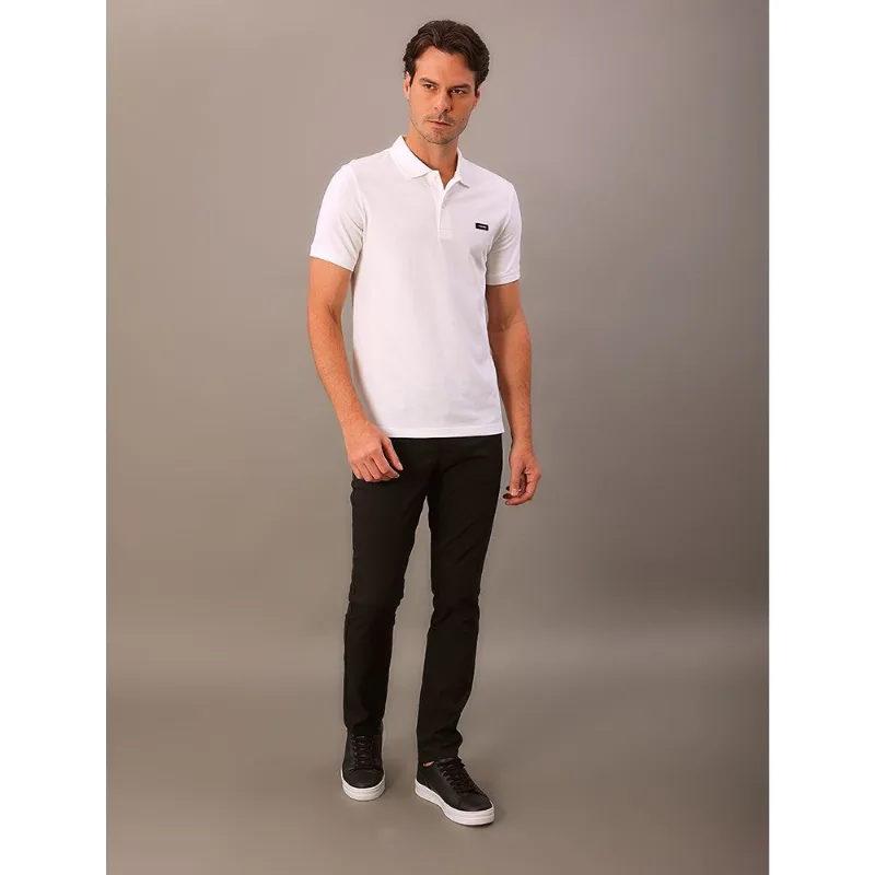 Polo Masculina Slim Piquet Calvin Klein - Branco Polo Masculina Slim Piquet Calvin Klein Branco p