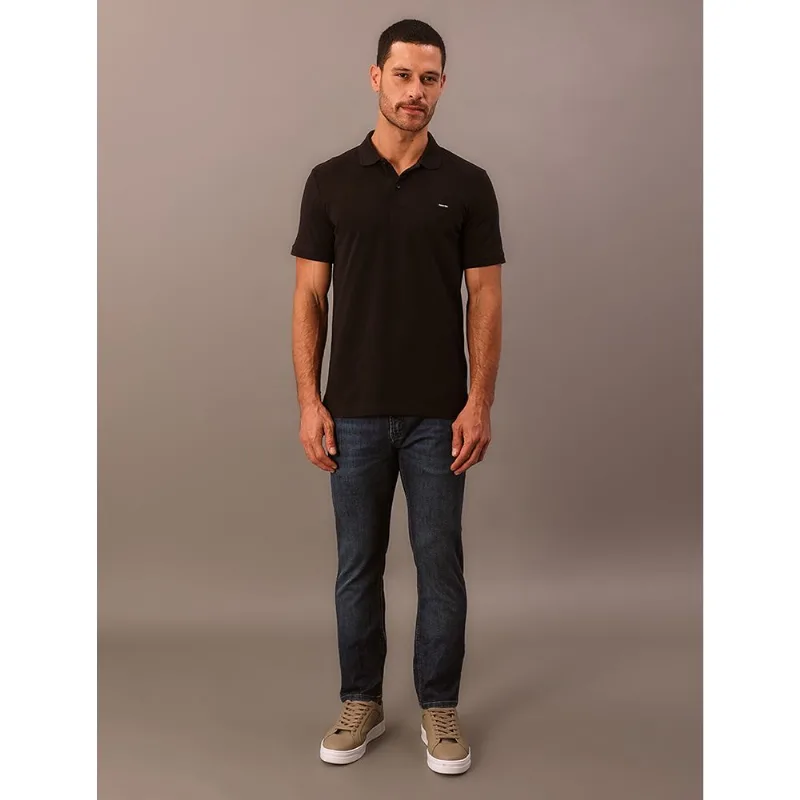 Polo Masculina Slim Piquet Calvin Klein - Preto Polo Masculina Slim Piquet Calvin Klein Preto g