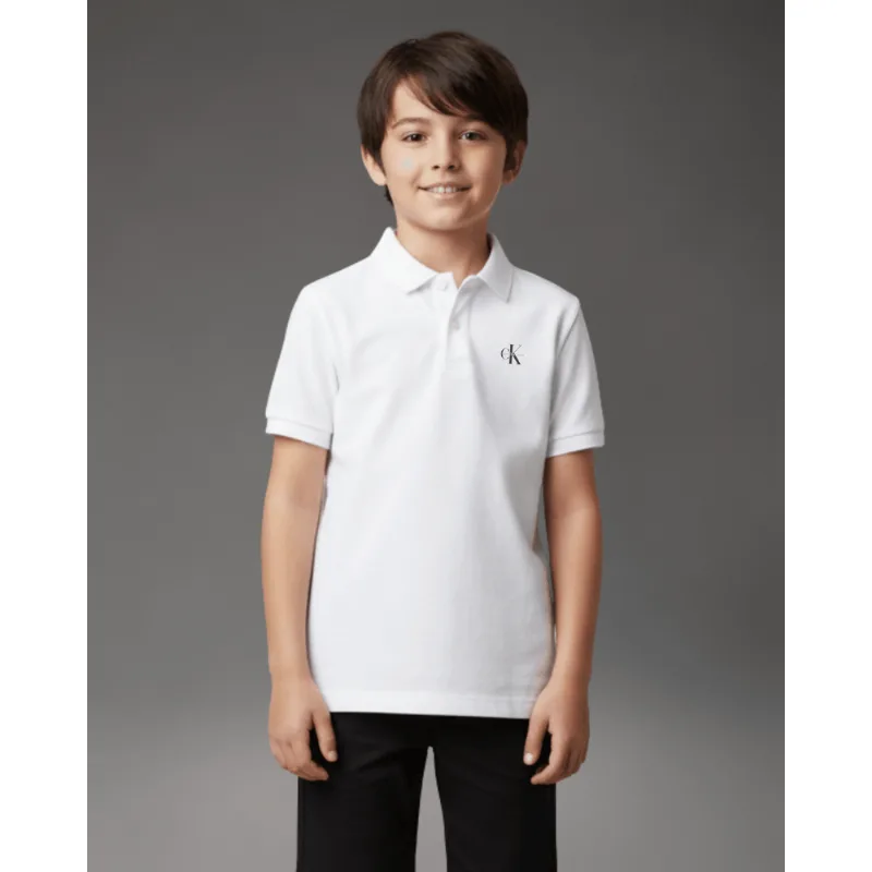 Polo Menino Logo Re Issue Calvin Klein Jeans - Branco 2 Polo Menino Logo Re Issue Calvin Klein Jeans Branco 2 6