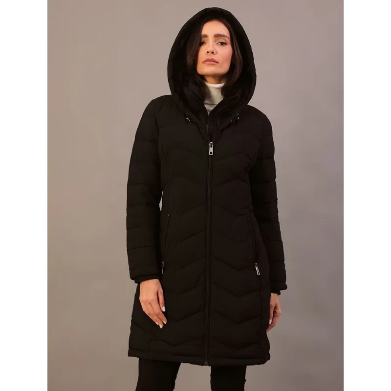 Jaqueta Feminina Alongada Matelassê Calvin Klein Jeans - Preto Jaqueta Feminina Alongada Matelassê Calvin Klein Jeans Preto g