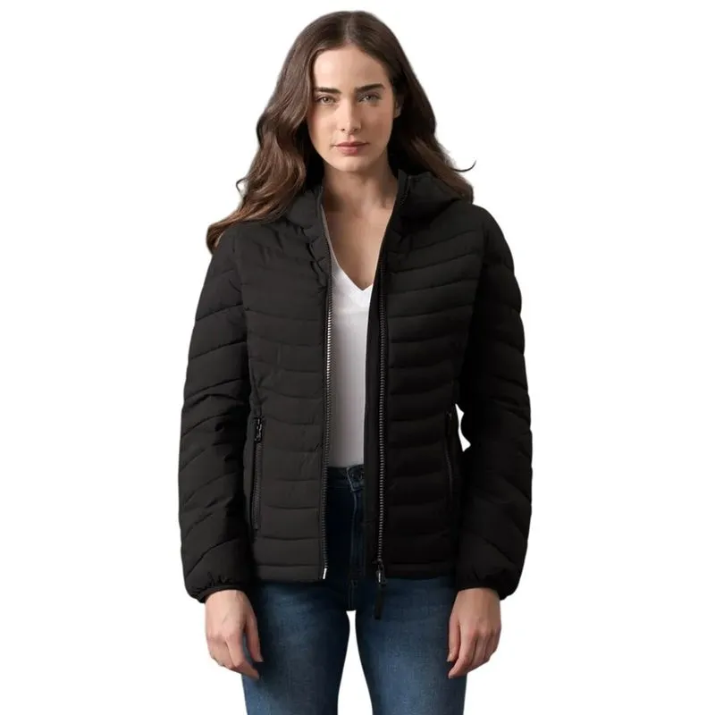 Jaqueta Calvin Klein Matelasse Acinturada Calvin Klein Preta Feminina G / Preto