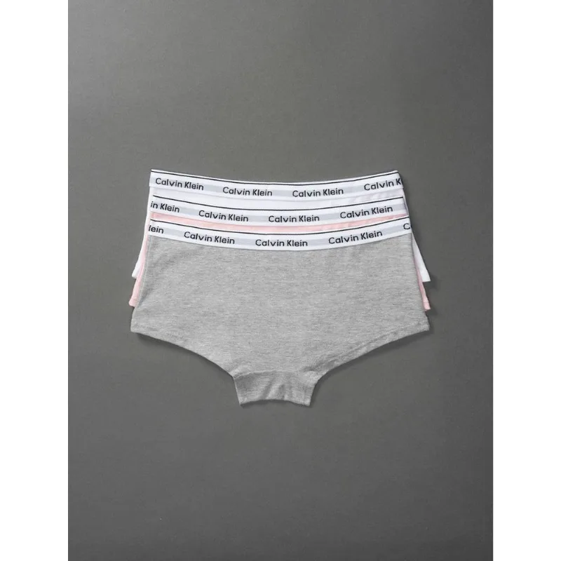 Kit 3 Calcinhas Menina Cotton Carrossel Calvin Klein Underwear - Mescla+rosa+branco Kit 3 Calcinhas Menina Cotton Carrossel Calvin Klein Underwear Mescla+rosa+branco 12/14