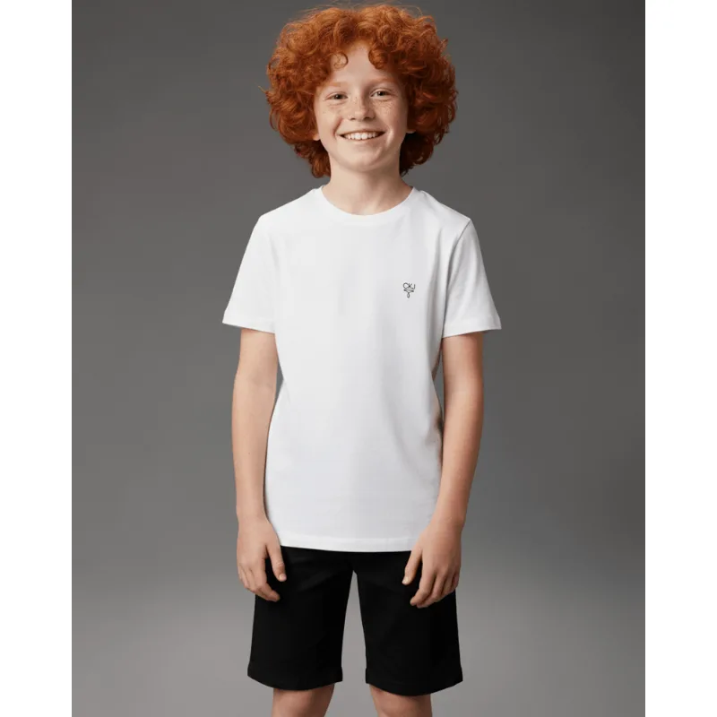 Camiseta Menino Ômega Calvin Klein Jeans - Branco 2 Camiseta Menino Ômega Calvin Klein Jeans Branco 2 8