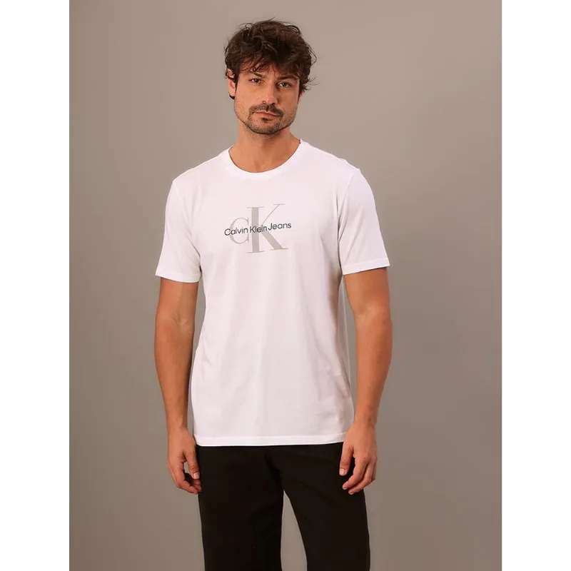 Camiseta Masculina Re Issue Calvin Klein Jeans - Branco 2 Camiseta Masculina Re Issue Calvin Klein Jeans Branco 2 Ggg