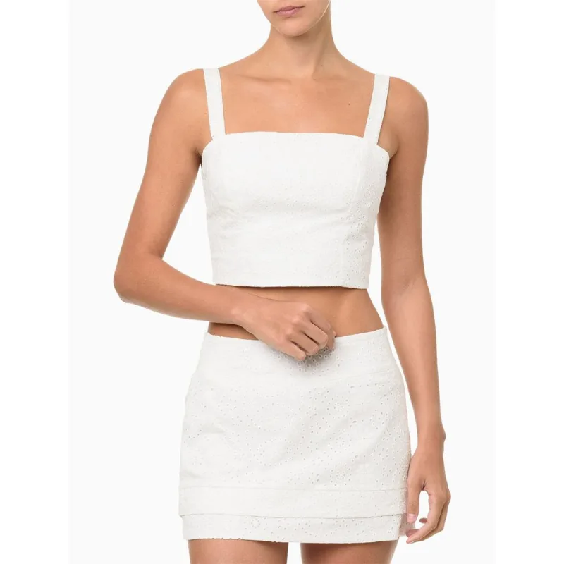 Top Feminino Laise Calvin Klein Jeans - Branco Top Feminino Laise Calvin Klein Jeans Branco 44