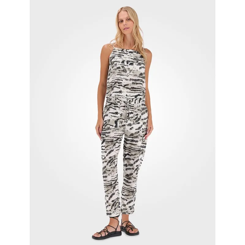Calça Feminina Cenoura Animal Print Calvin Klein - Off White Calça Feminina Cenoura Animal Print Calvin Klein Off White 36