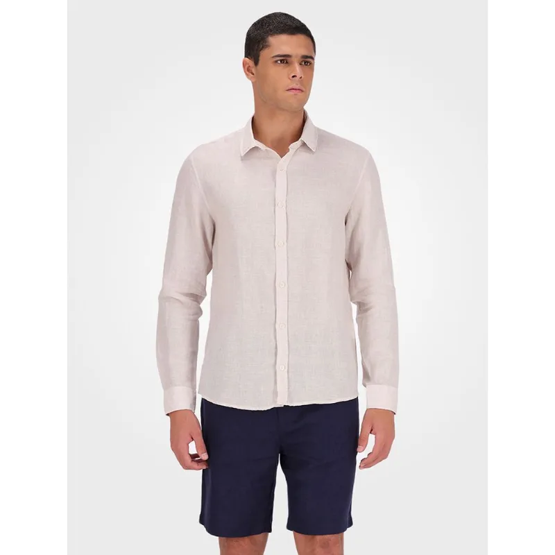 Camisa Masculina Linen - Off White Camisa Masculina Linen Off White 2