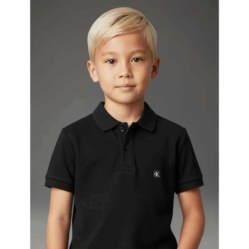 Polo Menino Premium Calvin Klein Jeans - Preto Polo Menino Premium Calvin Klein Jeans Preto 8