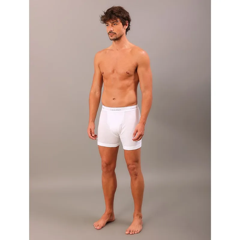Kit 3 Cuecas Boxer Brief Cotton Calvin Klein Underwear - White Kit 3 Cuecas Boxer Brief Cotton Calvin Klein Underwear White m