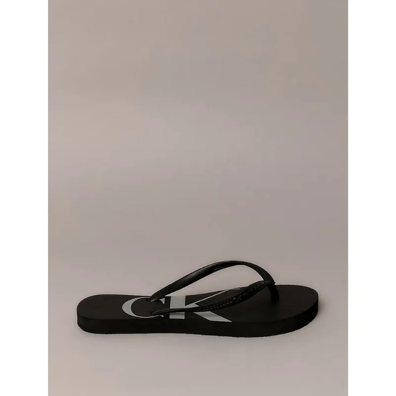 Chinelo Feminino Logo Corrido Calvin Klein Jeans - Preto Chinelo Feminino Logo Corrido Calvin Klein Jeans Preto 37/38