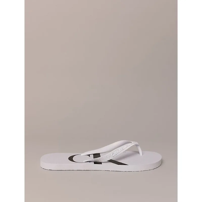 Chinelo Masculino Calvin Klein Jeans Com Logo - Branco 2 Chinelo Masculino Calvin Klein Jeans Com Logo Branco 2 37/38